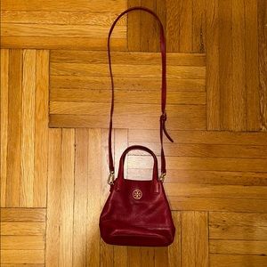 Tory Burch Red Leather Small Crossbody